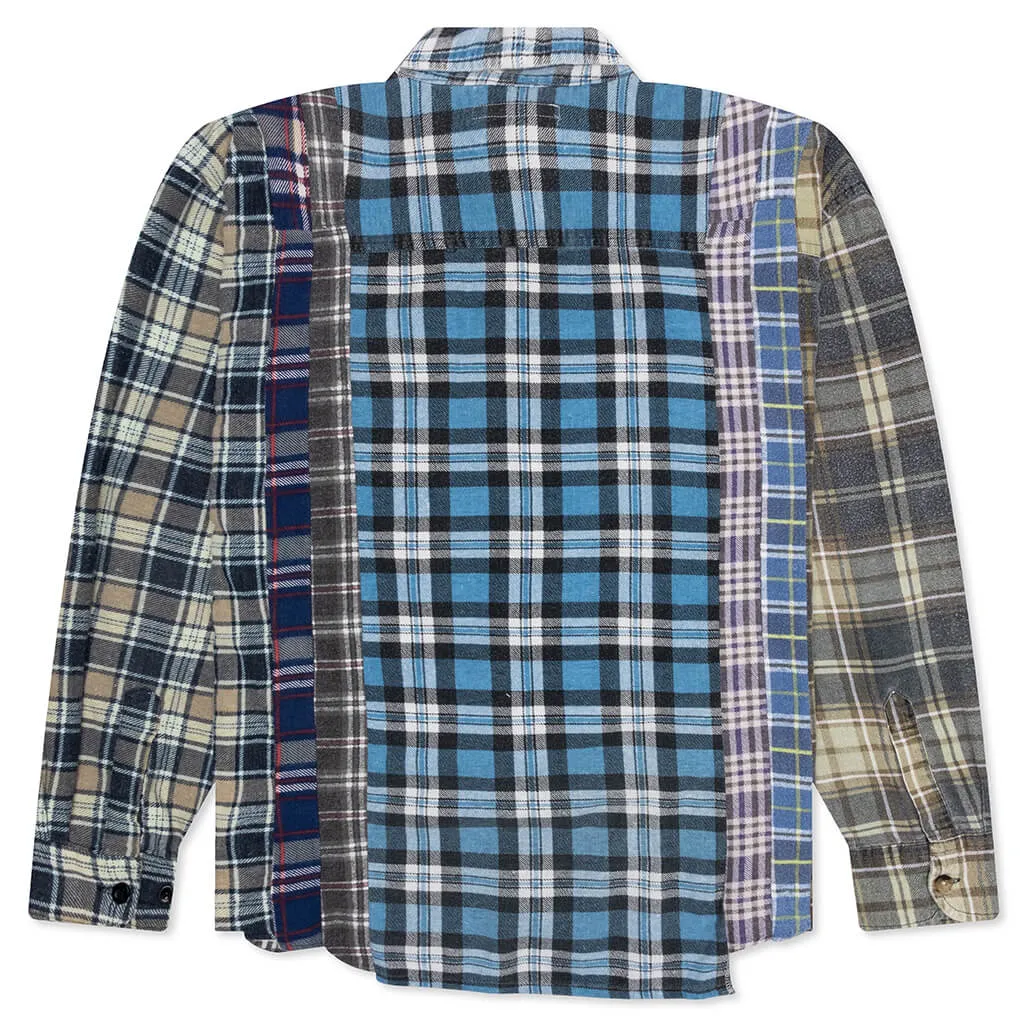 Rebuild by Flannel Shirt 7 Cuts Shirt - Blue/Grey