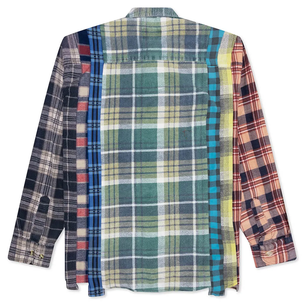 Rebuild by Flannel Shirt 7 Cuts Shirt - Green/Blue