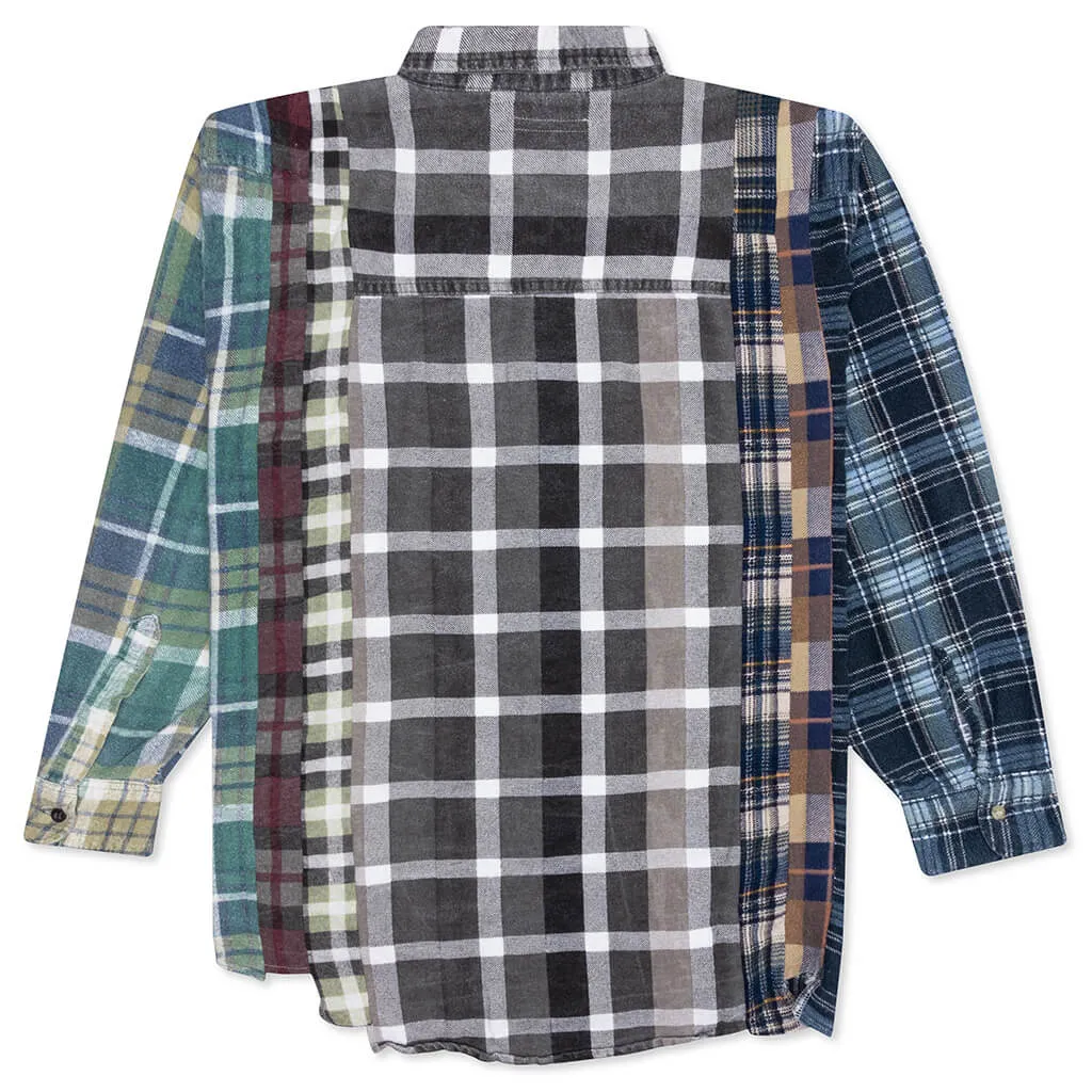 Rebuild by Flannel Shirt 7 Cuts Shirt - Grey/White