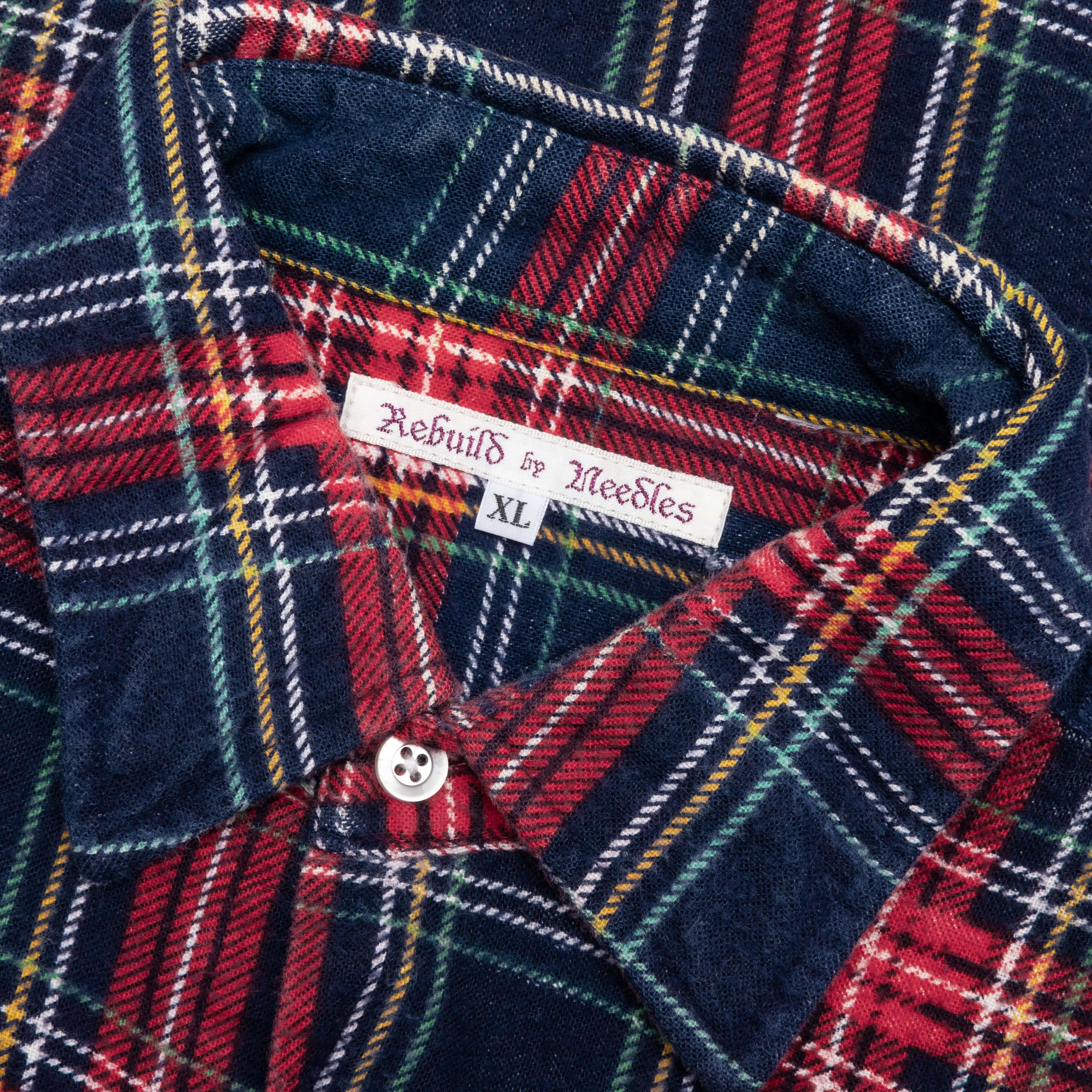 Rebuild by Flannel Shirt 7 Cuts Shirt - Navy/Scarlet