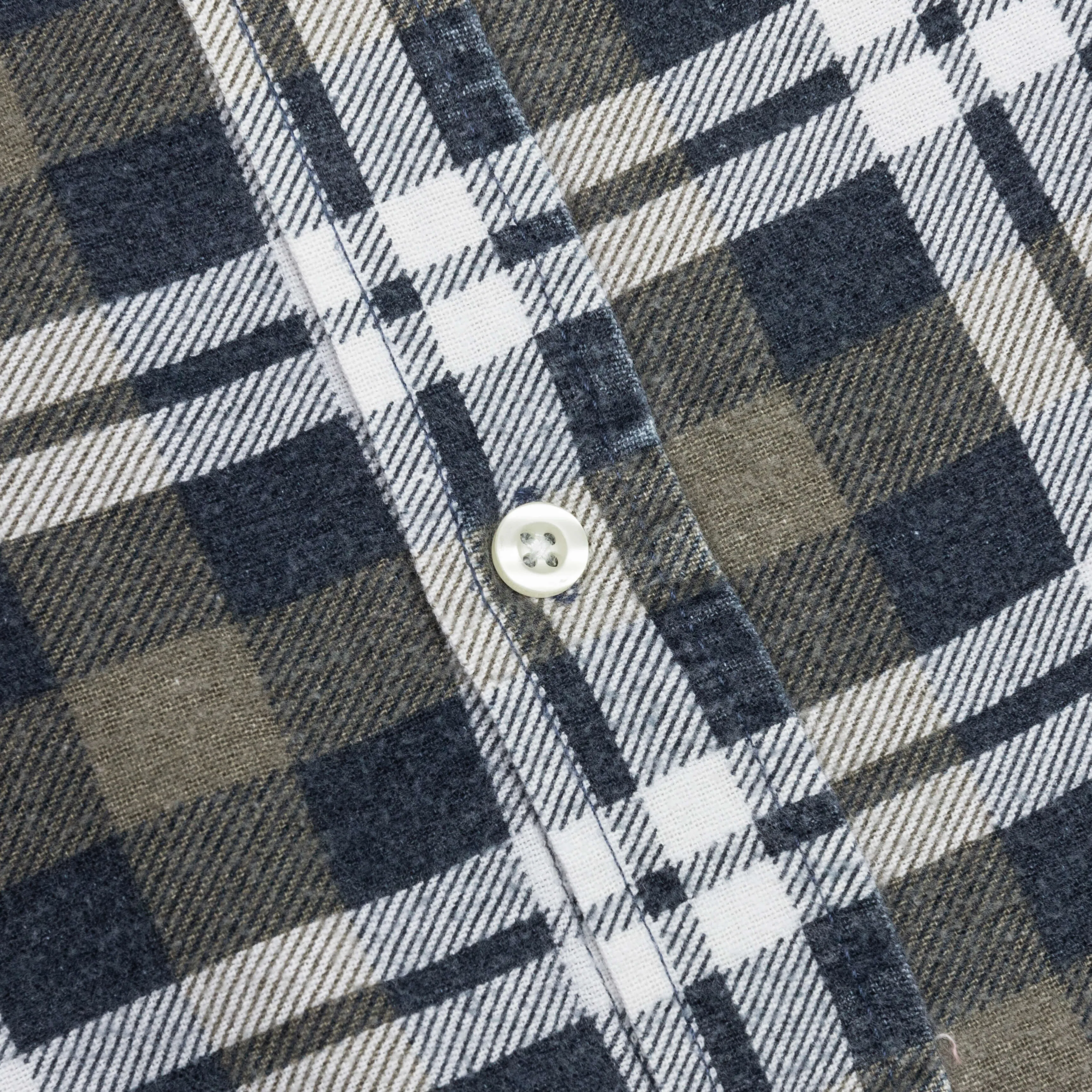 Rebuild by Flannel Shirt 7 Cuts Shirt - Olive/White