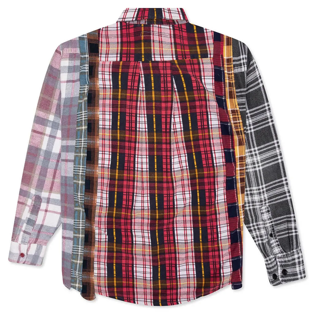 Rebuild by Flannel Shirt 7 Cuts Shirt - Red/White