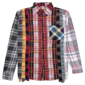 Rebuild by Flannel Shirt 7 Cuts Shirt - Red/White