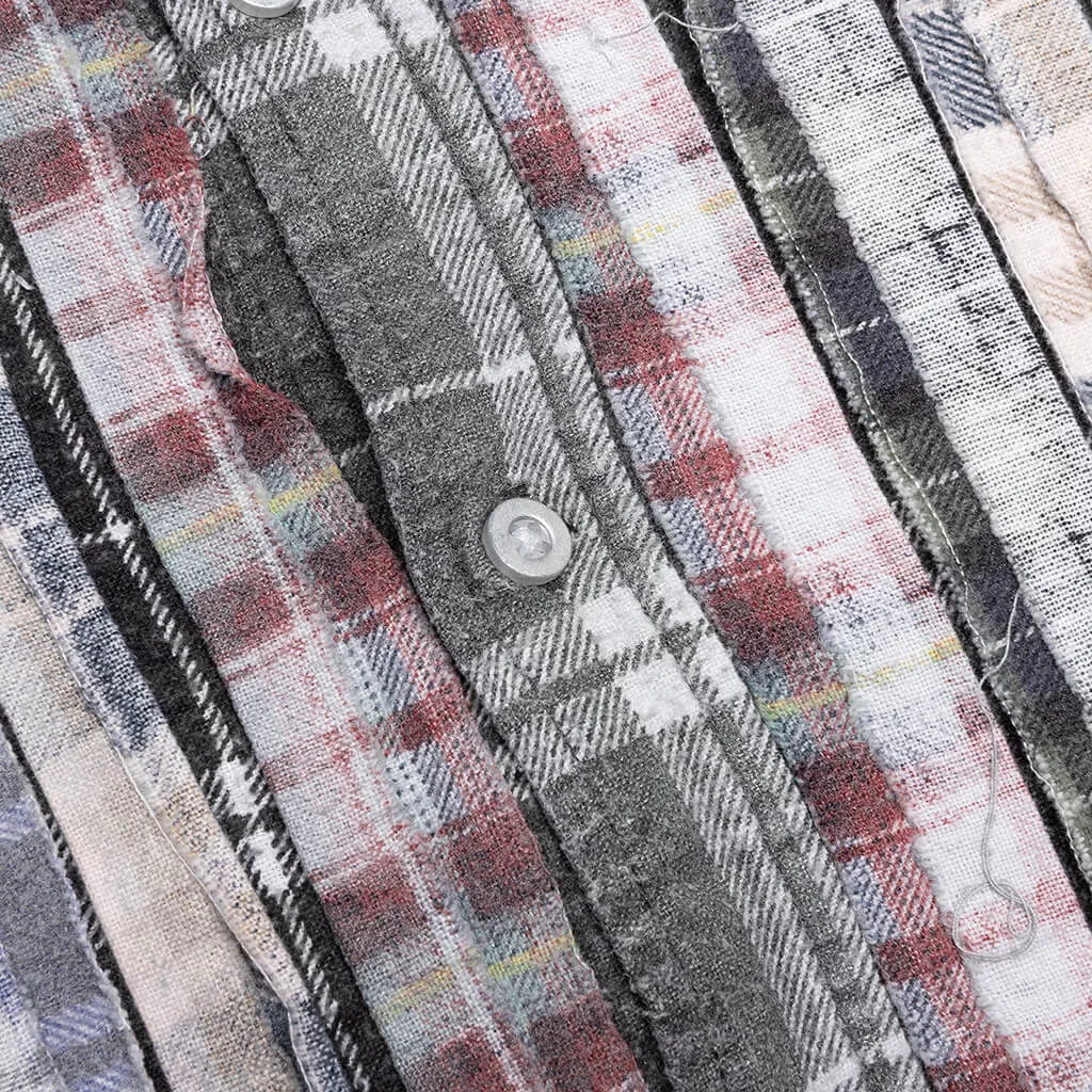 Rebuild Flannel Ribbon Shirt Reflection - Grey/White