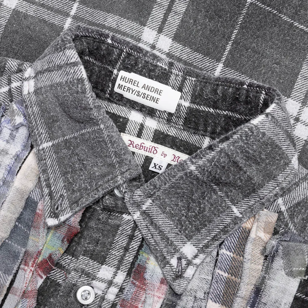 Rebuild Flannel Ribbon Shirt Reflection - Grey/White