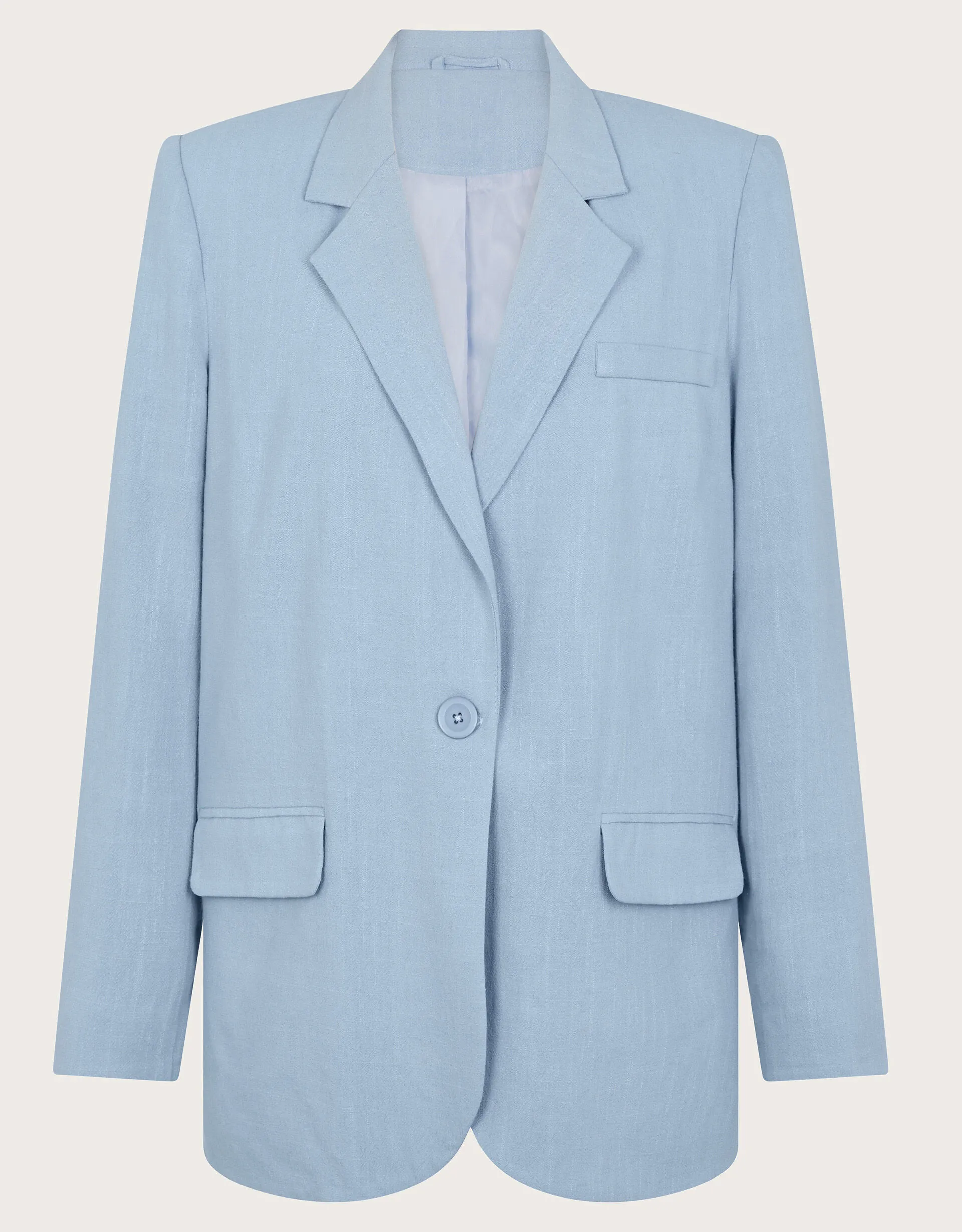 Sabrina Single-Breasted Blazer  Blue