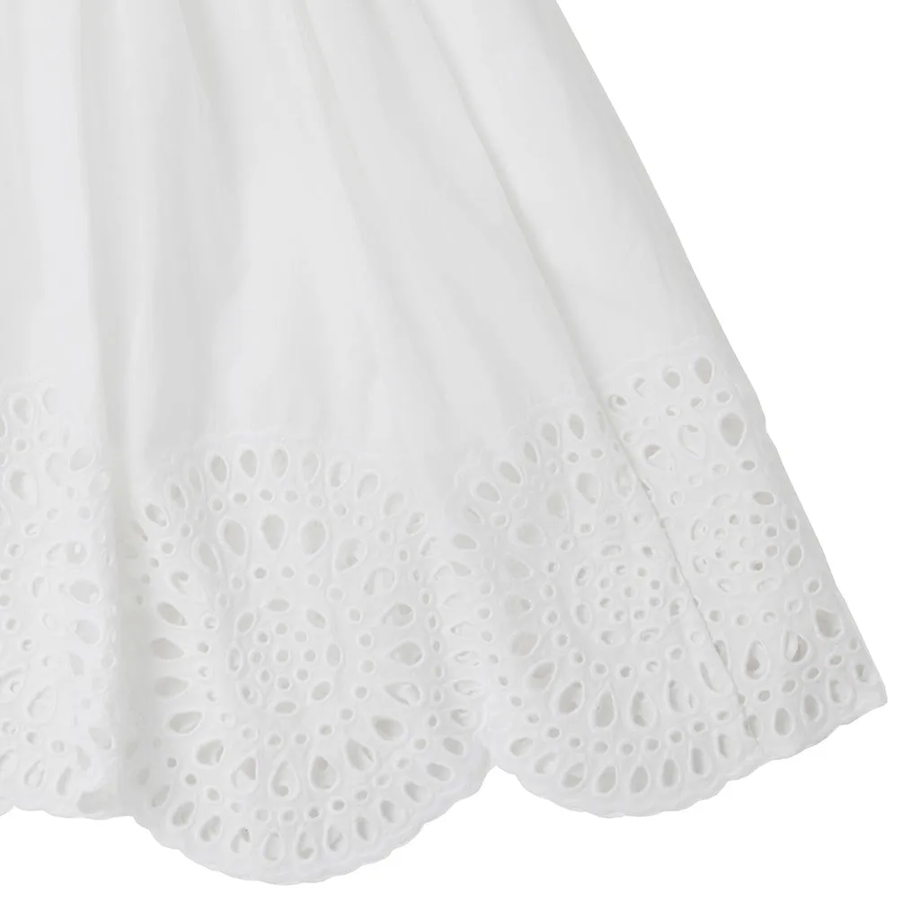 Stella McCartney Child Dress With Embroidery Anglaise White