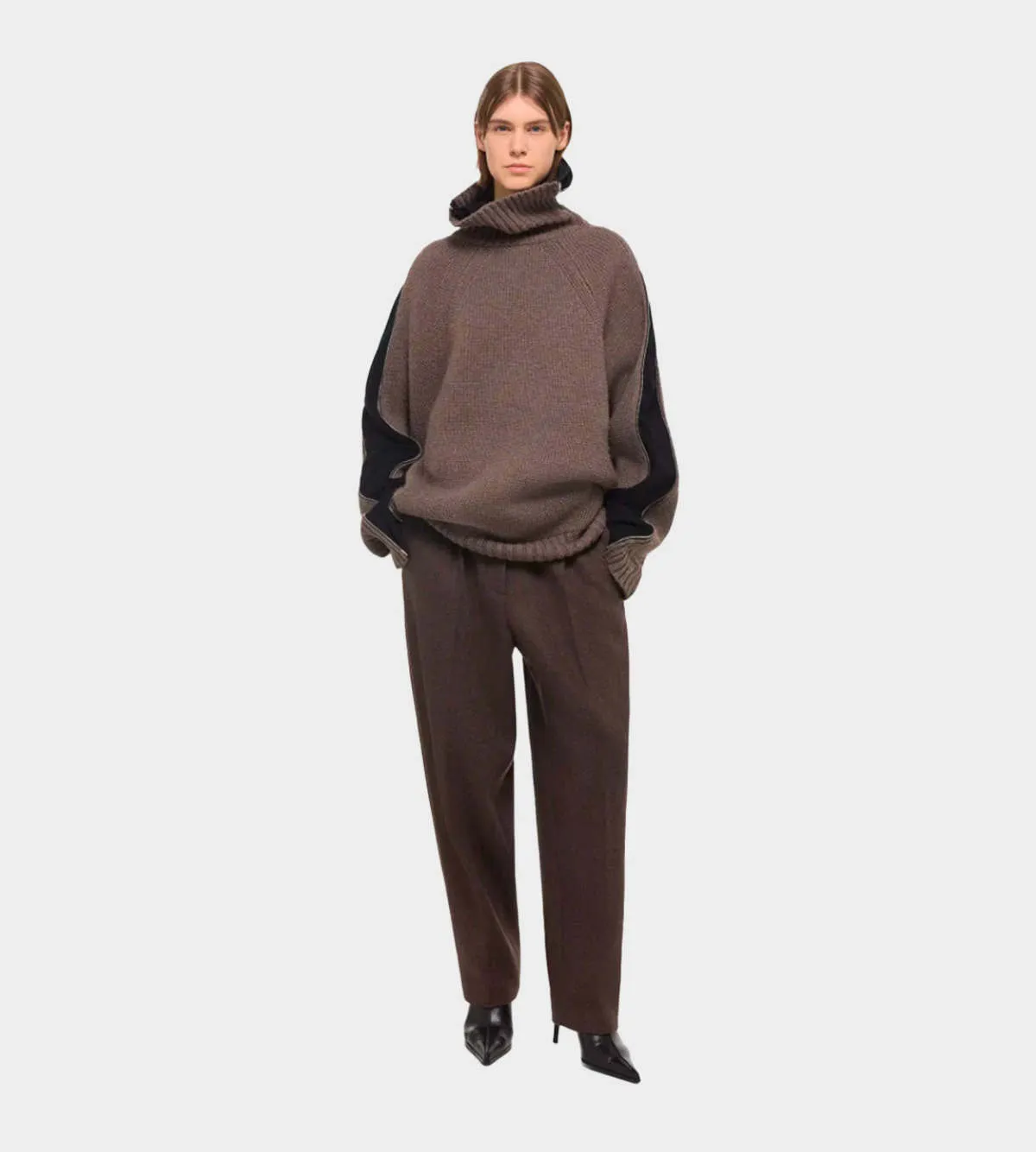 Suitcase Turtleneck - Taupe Melange