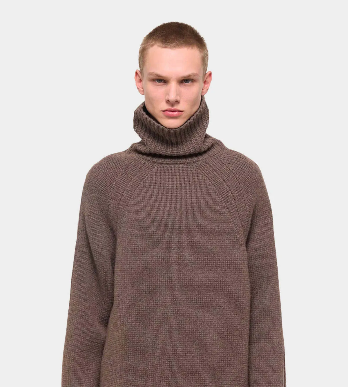 Suitcase Turtleneck - Taupe Melange