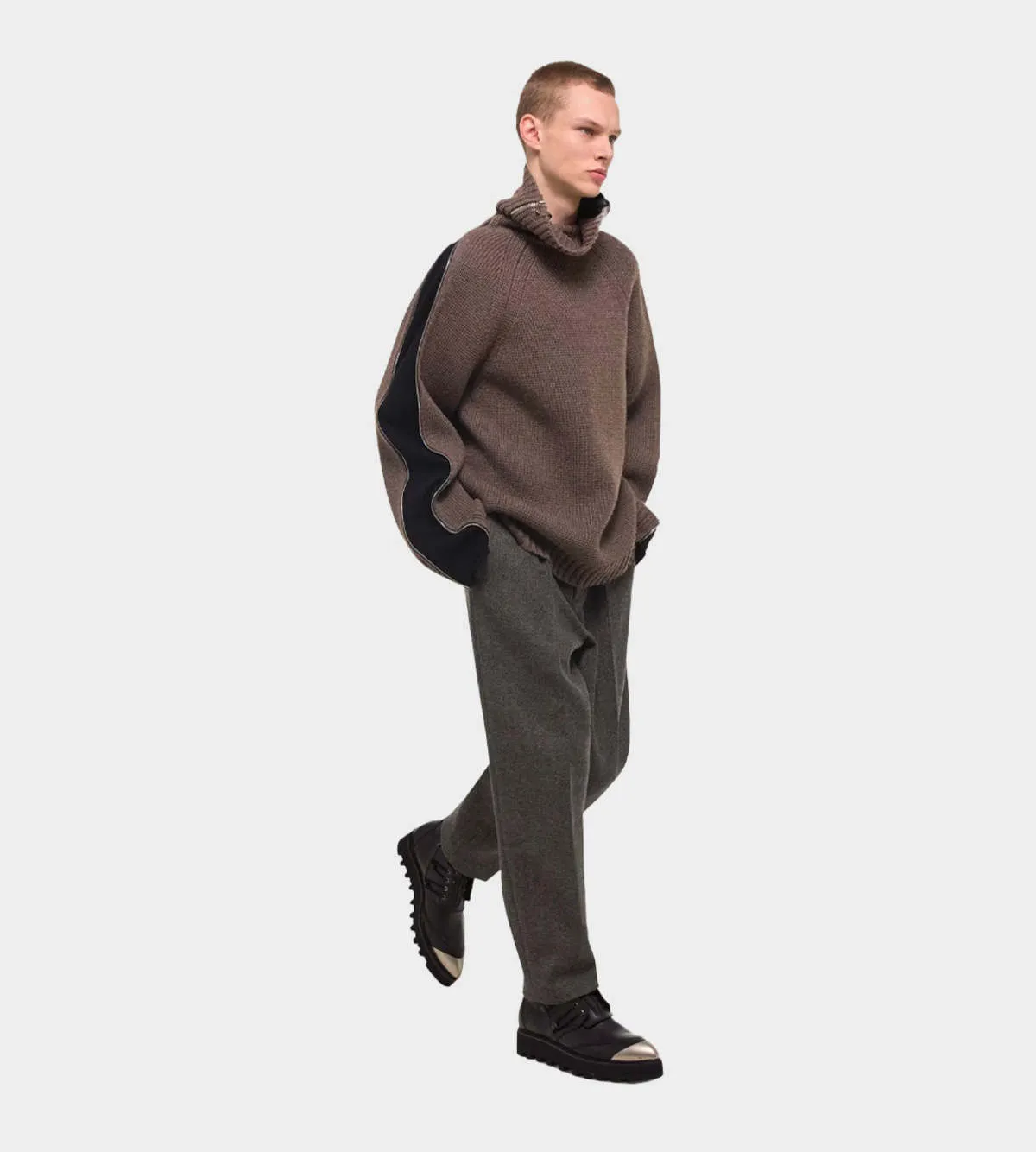 Suitcase Turtleneck - Taupe Melange