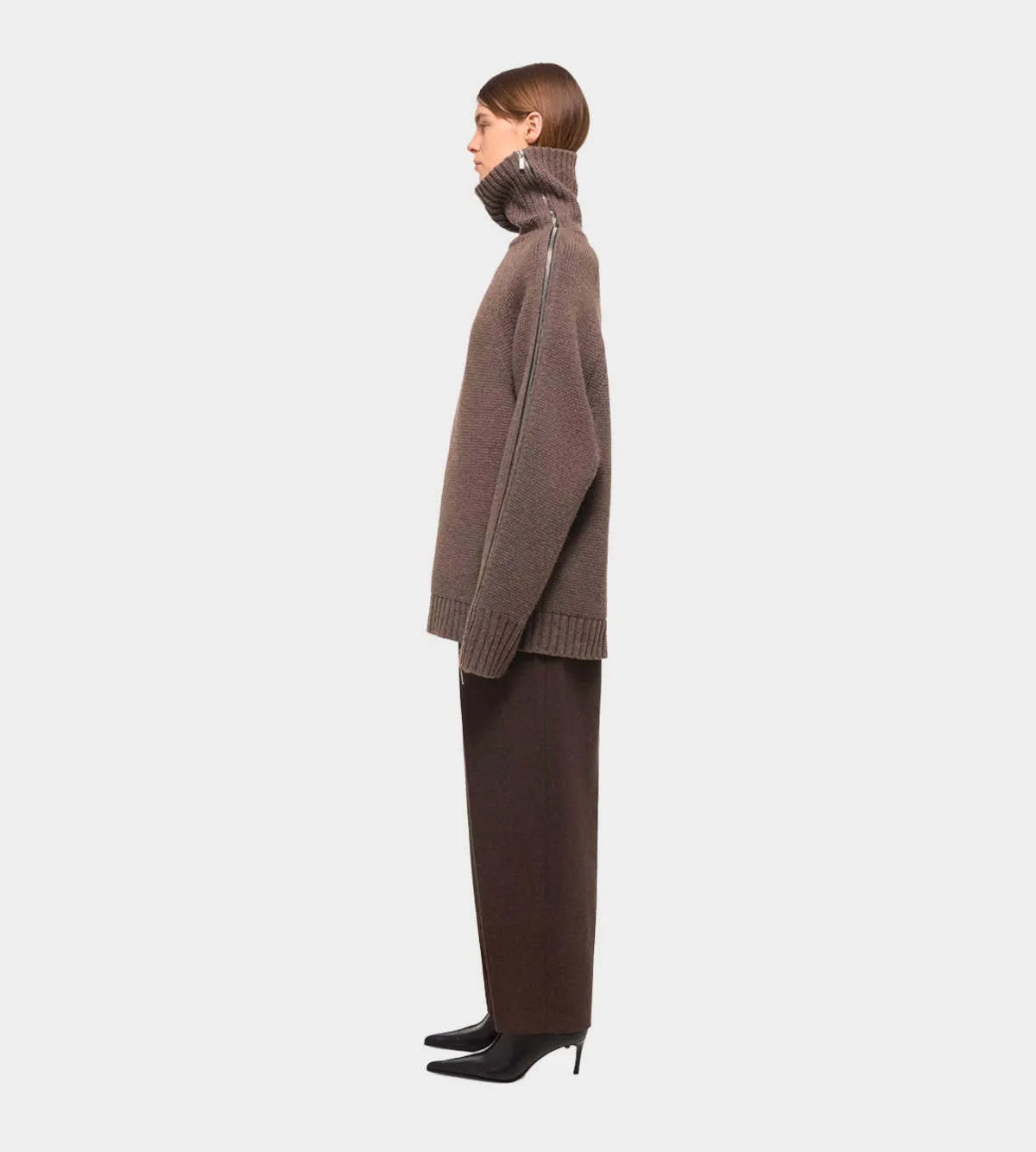 Suitcase Turtleneck - Taupe Melange