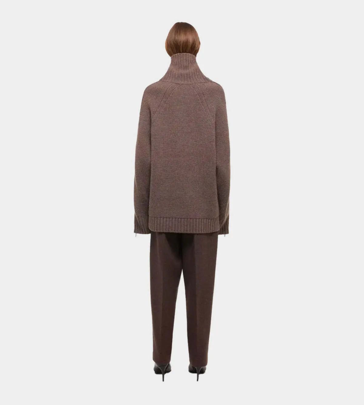 Suitcase Turtleneck - Taupe Melange