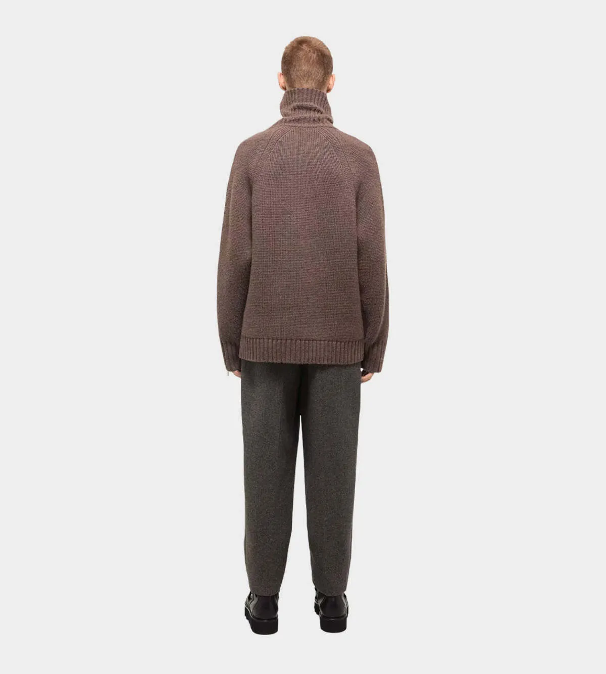 Suitcase Turtleneck - Taupe Melange