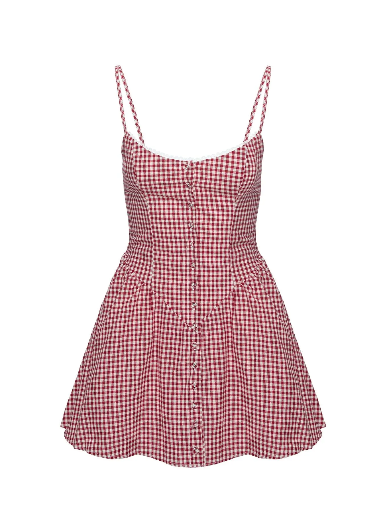 Toulouse Mini Dress Red Gingham