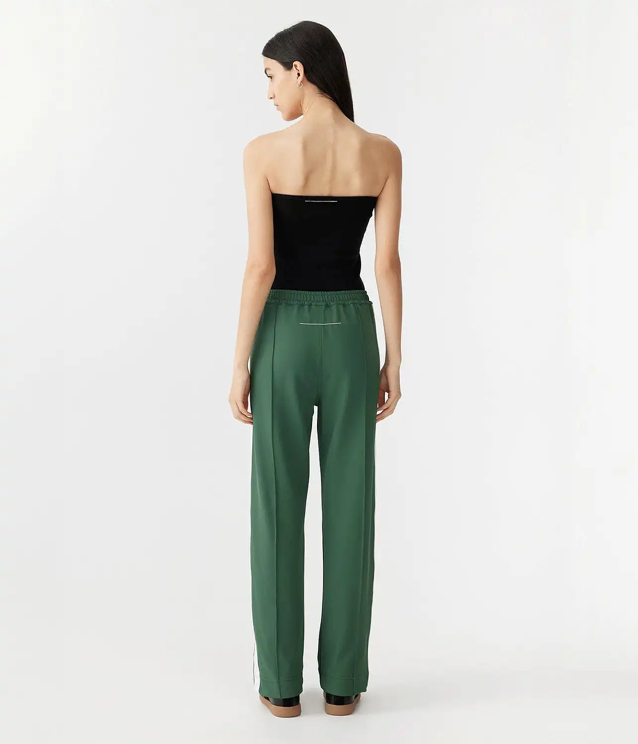 TWILL STRIPE PANT- GREEN/WHITE