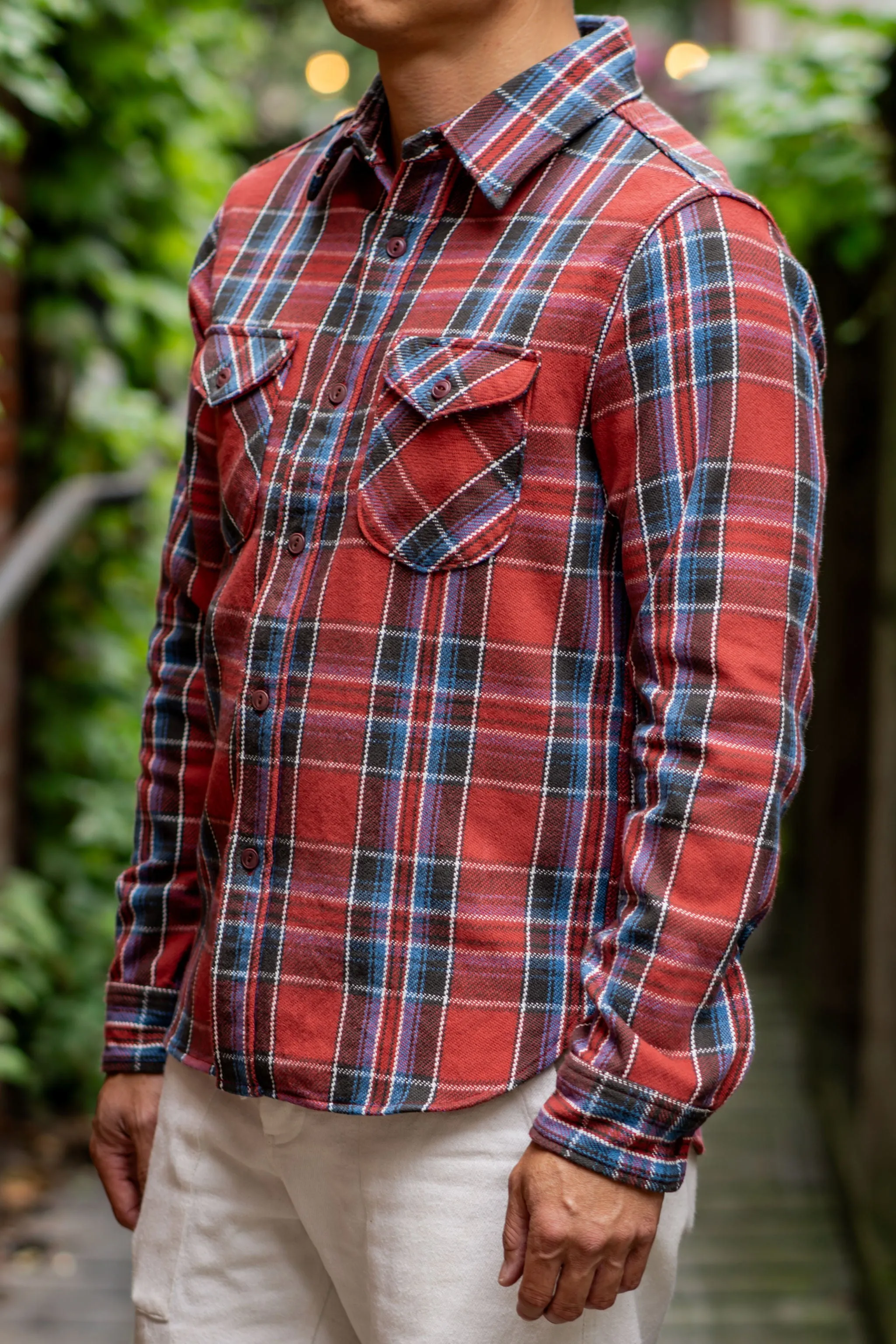 UES Heavy Flannel Shirt B-Type  - Red