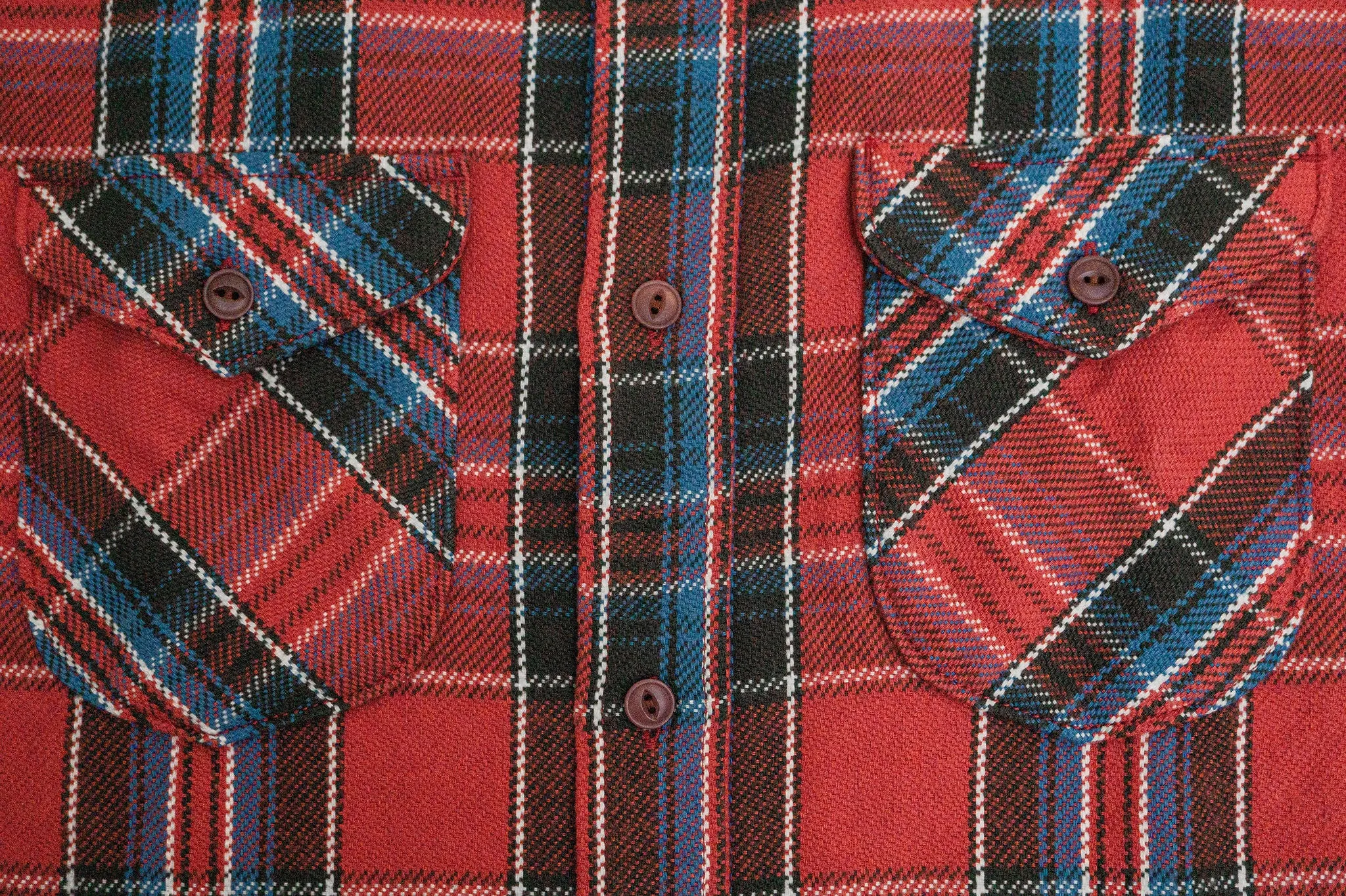 UES Heavy Flannel Shirt B-Type  - Red