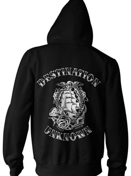 Unisex Destination Unknown Zip-Up Hoodie