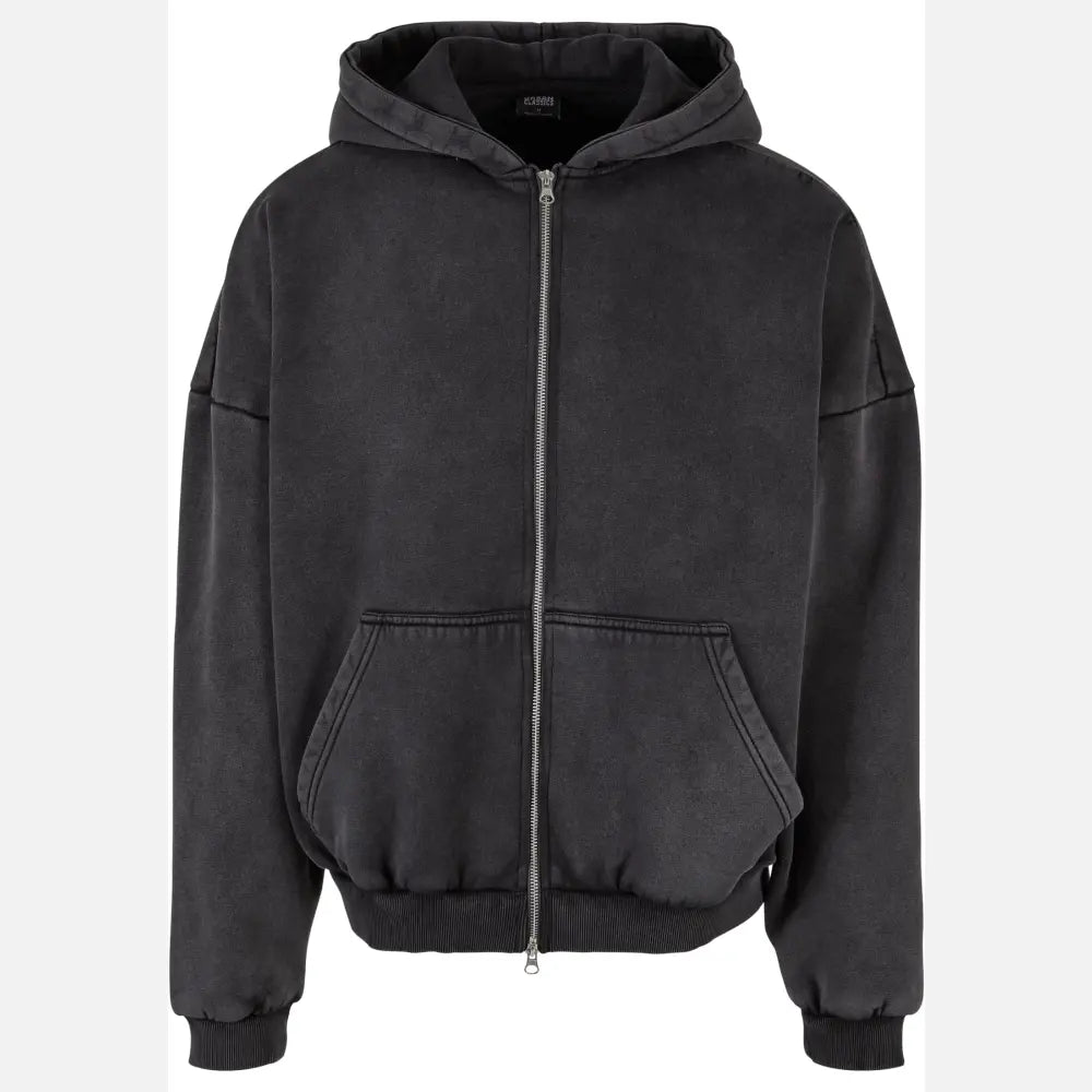 Urban Classics - Men's Heavy Stone Washed 90s Zip Hoodie