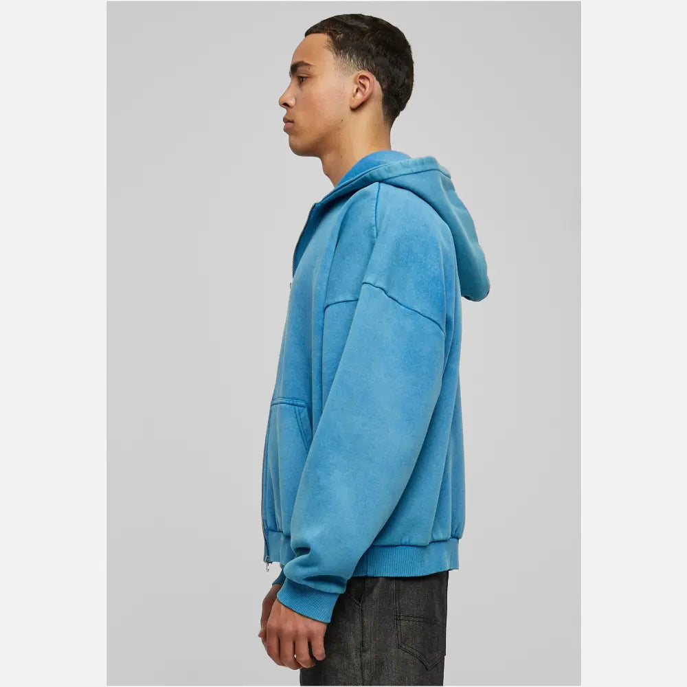 Urban Classics - Men's Heavy Stone Washed 90s Zip Hoodie