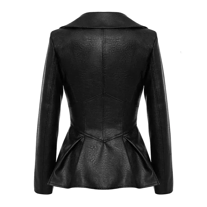 Vegan Leather Corset Style Waist Jacket