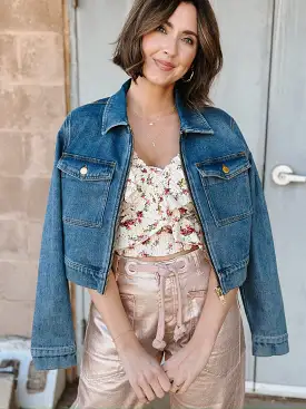 Velvet Heart Nyra Crop Denim Jacket | FINAL SALE