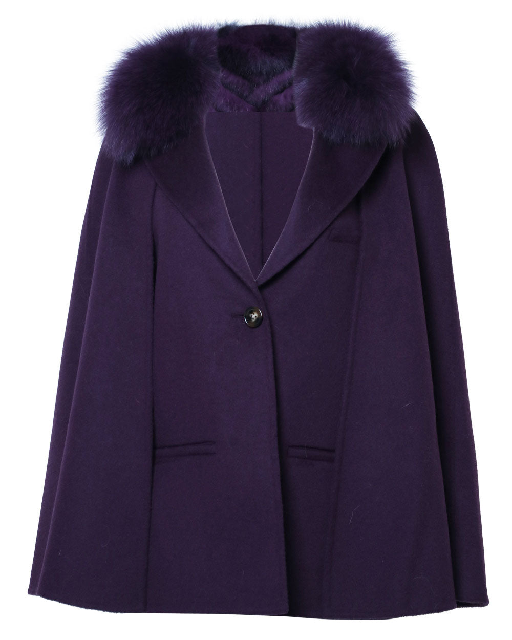 Vest with Detachable Cape in Purple