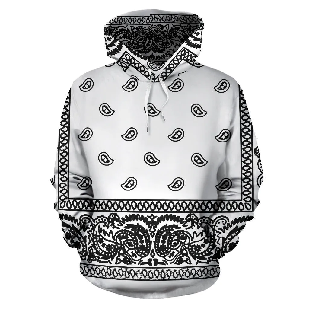 White Bandanna Hoodie-Express Line