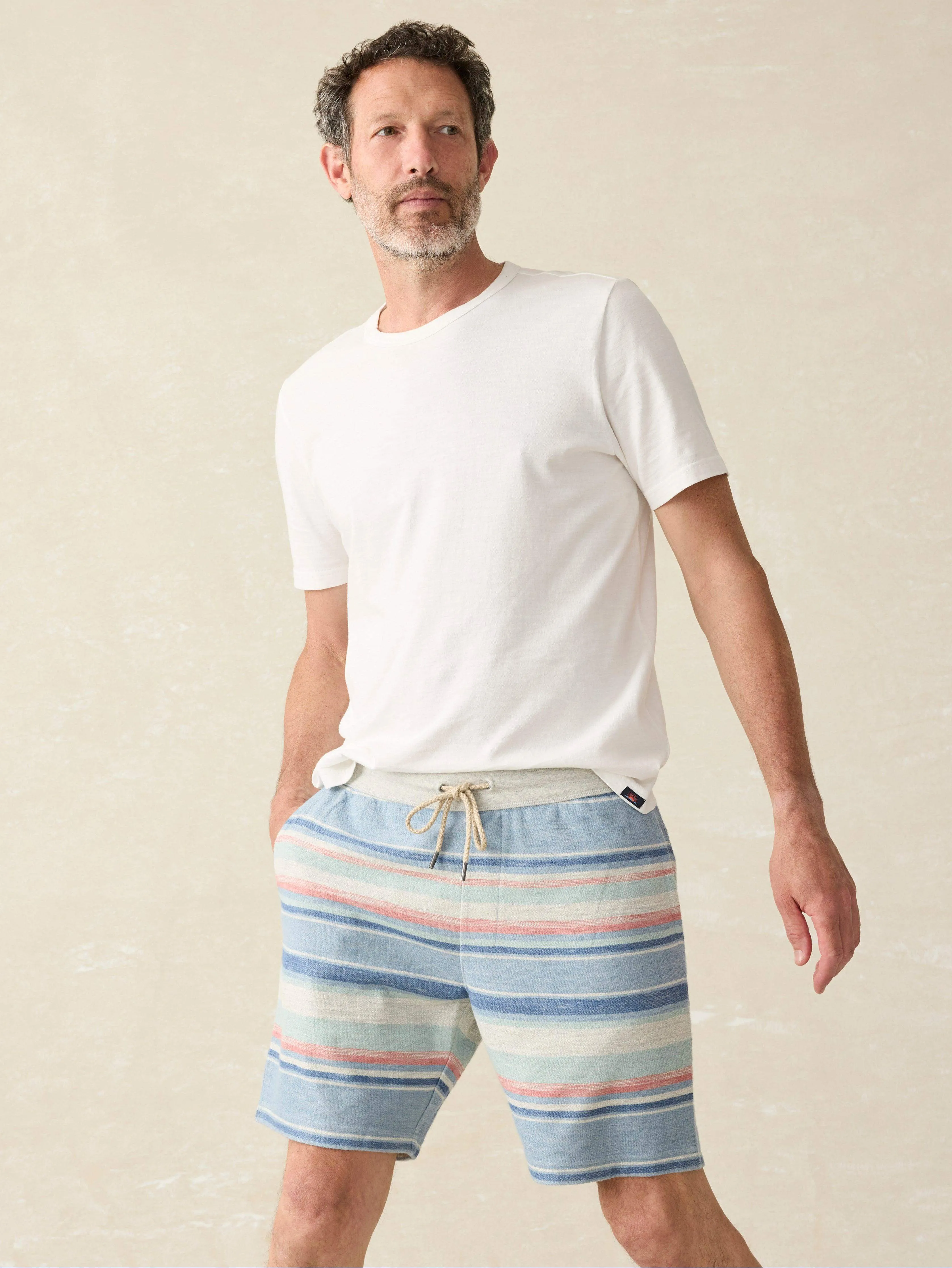 Whitewater Stripe Sweatshort - Pacific Rise Stripe