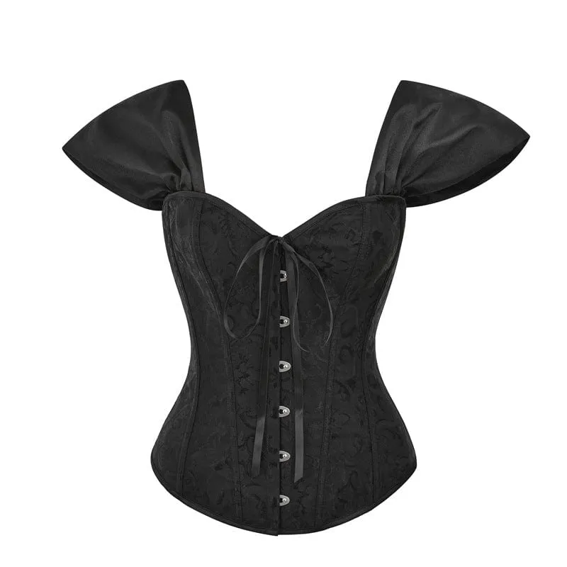 Women's Gothic Strappy Off Shoulder Overbust Corset