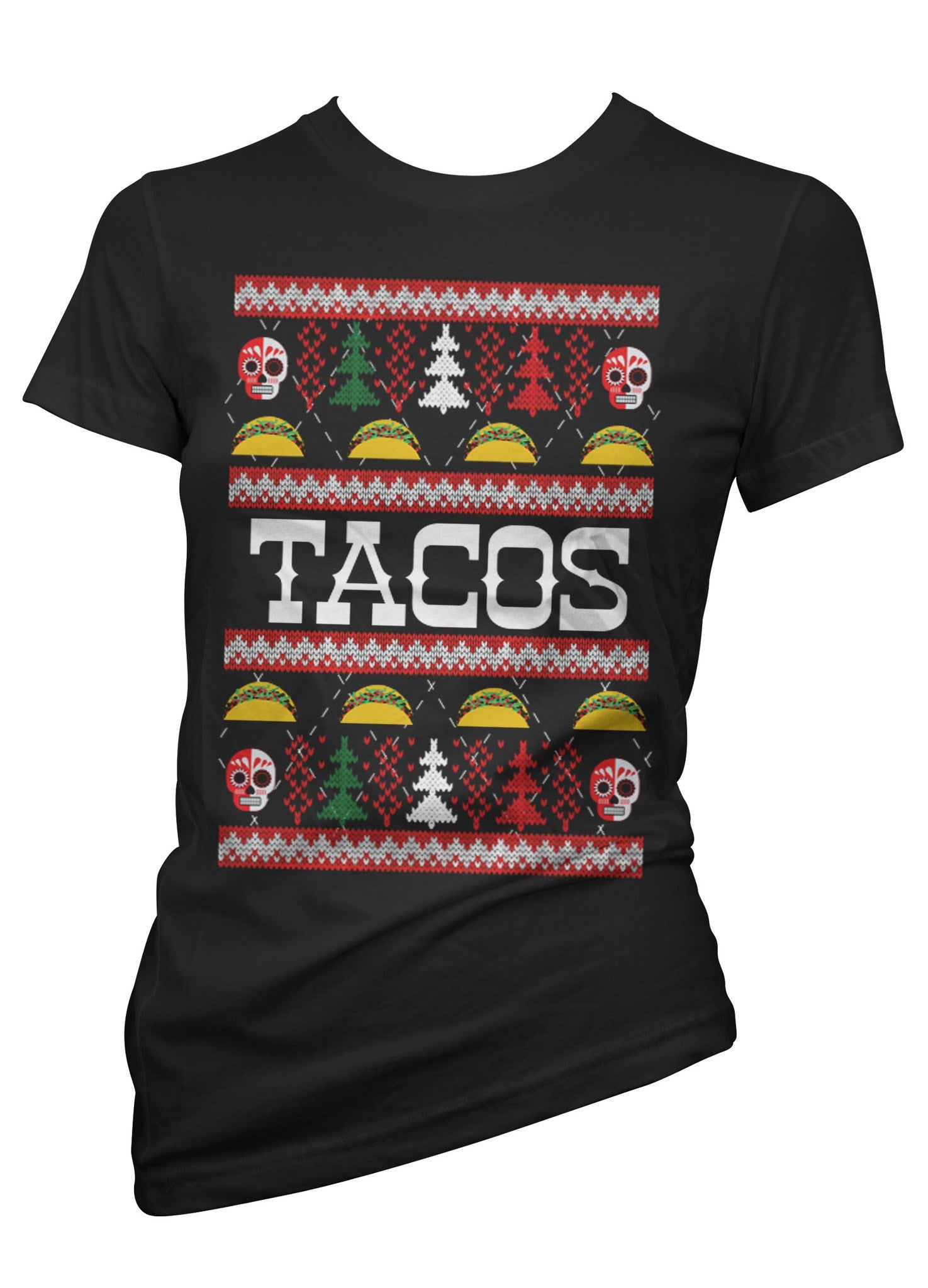 Women's Tacos Ugly Christmas Sweater Tee