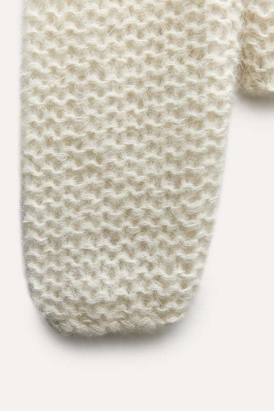 ZARA  |ALPACA BLEND OPEN KNIT SWEATER