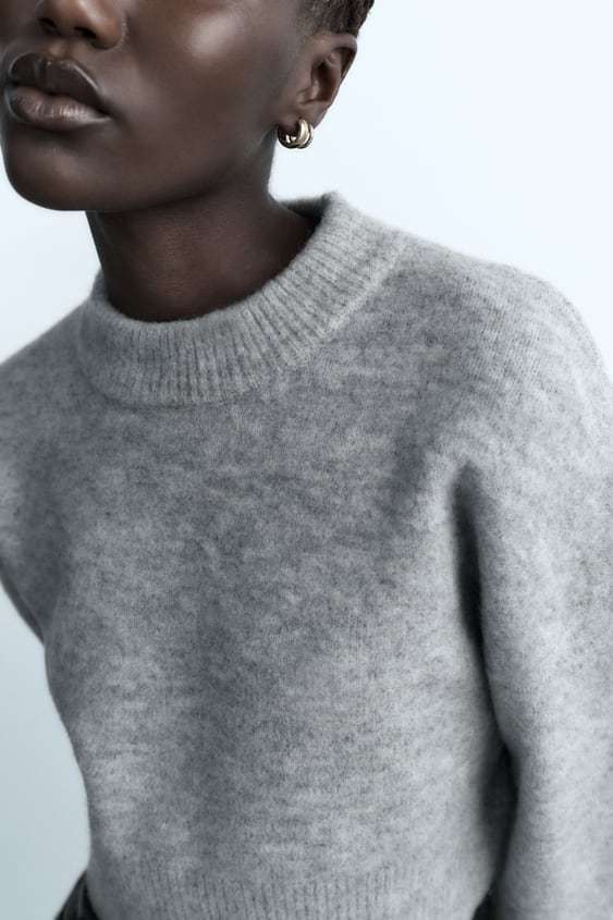 ZARA  |CROPPED KNIT SWEATER