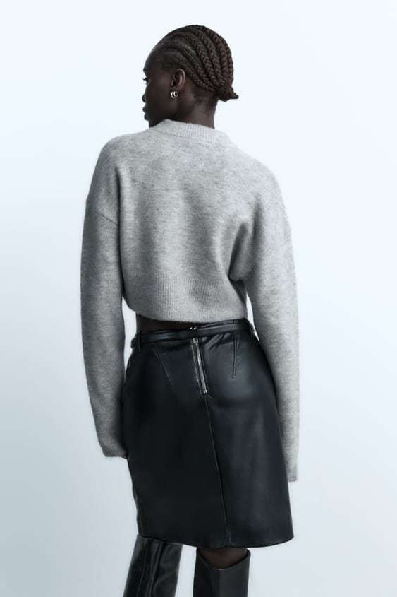 ZARA  |CROPPED KNIT SWEATER