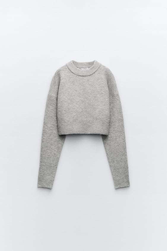 ZARA  |CROPPED KNIT SWEATER