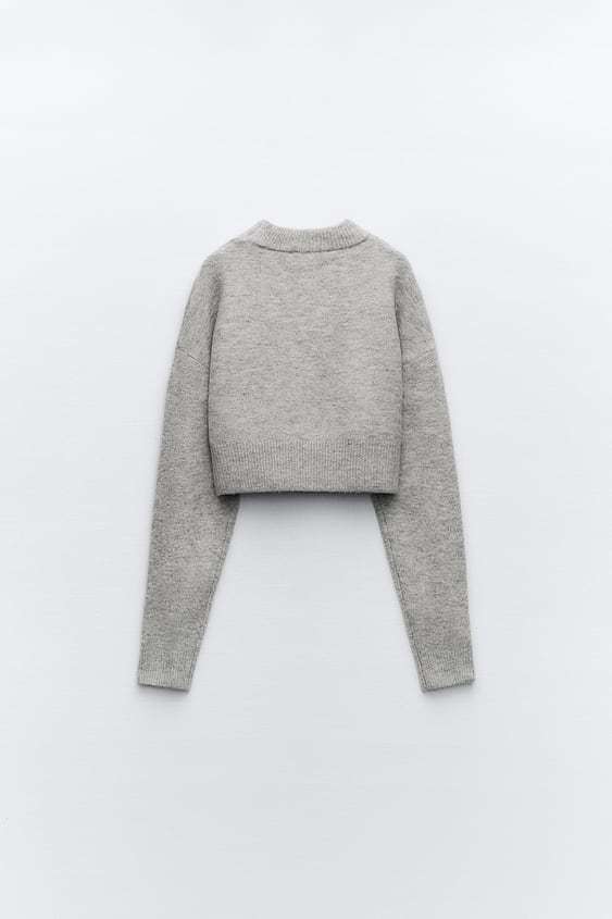 ZARA  |CROPPED KNIT SWEATER